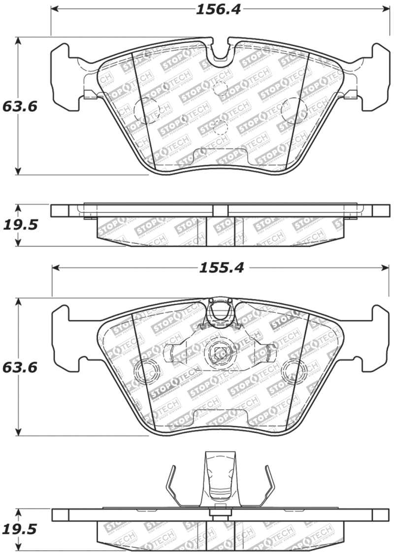 BMW M3 Brake Pads - Front - Stoptech - Sport - 2006