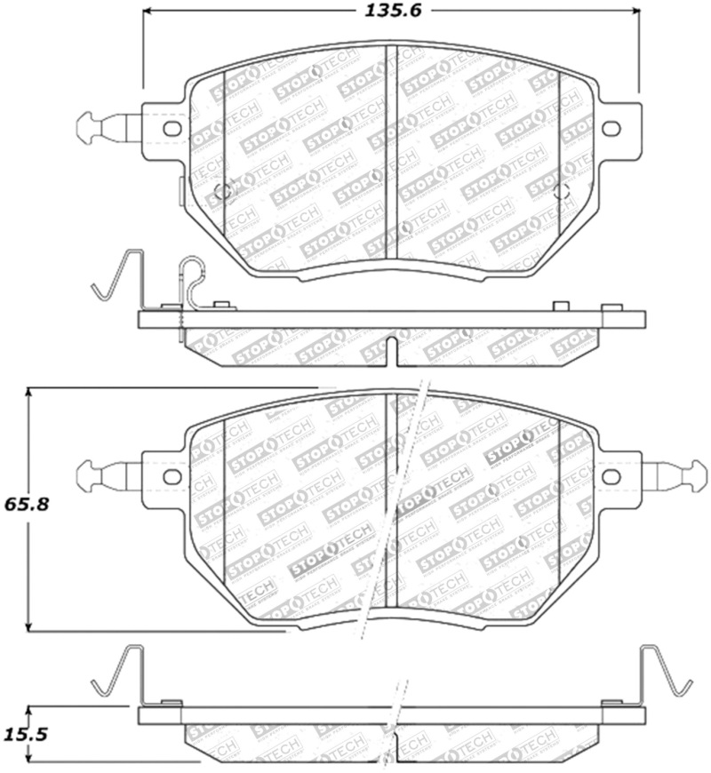 Infiniti FX35 Brake Pads - Front - Stoptech - ST Sport - `03-`05
