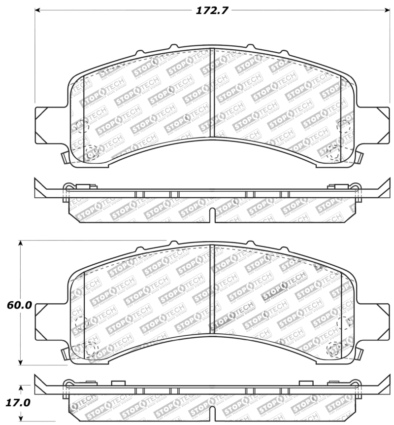 Chevrolet Avalanche 1500 Sport Brake Pads - Front - Stoptech - StopTech Sport - `03-`06
