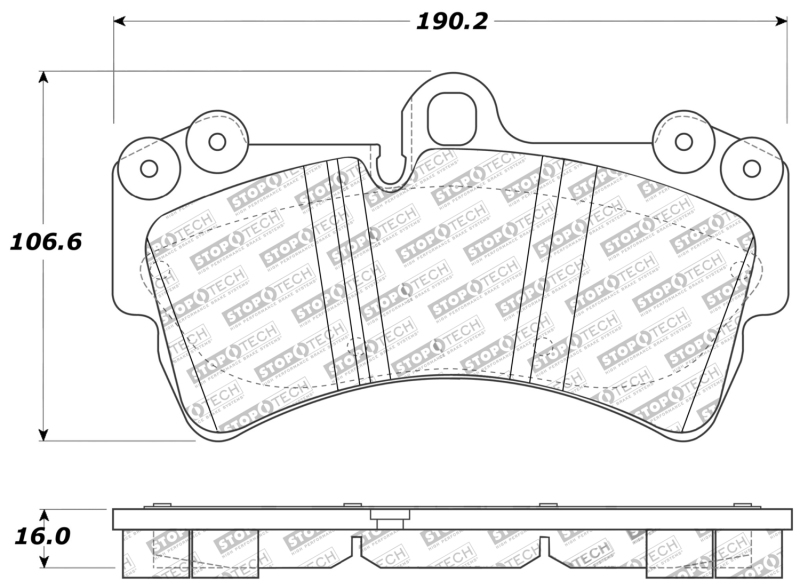 Volkswagen Touareg Brake Pads - Stoptech - Sport, Para-aramid (Kevlar) Compound, Includes Shims and Hardware - `04-`10
