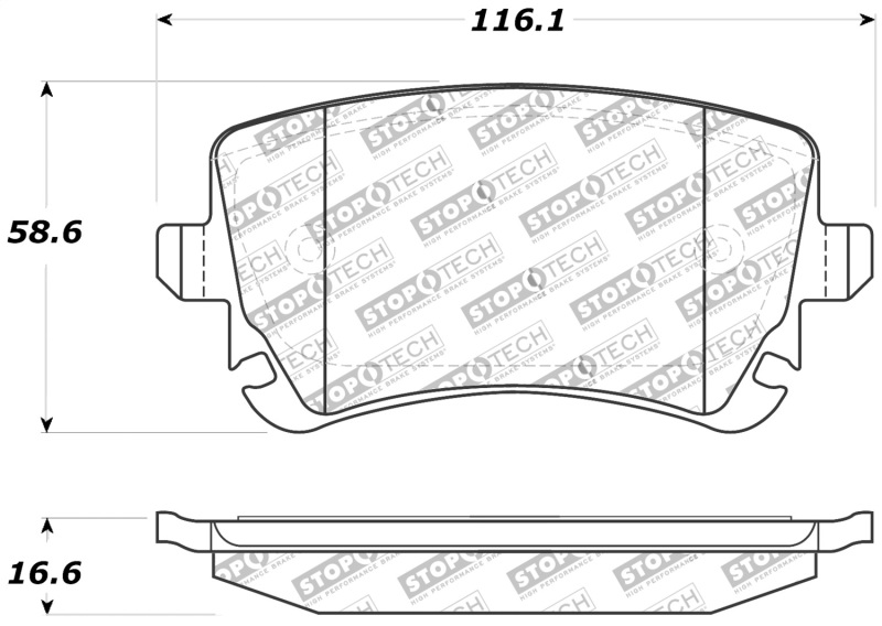 Audi S8 Brake Pads - Rear - Stoptech - Sport - `07-`10