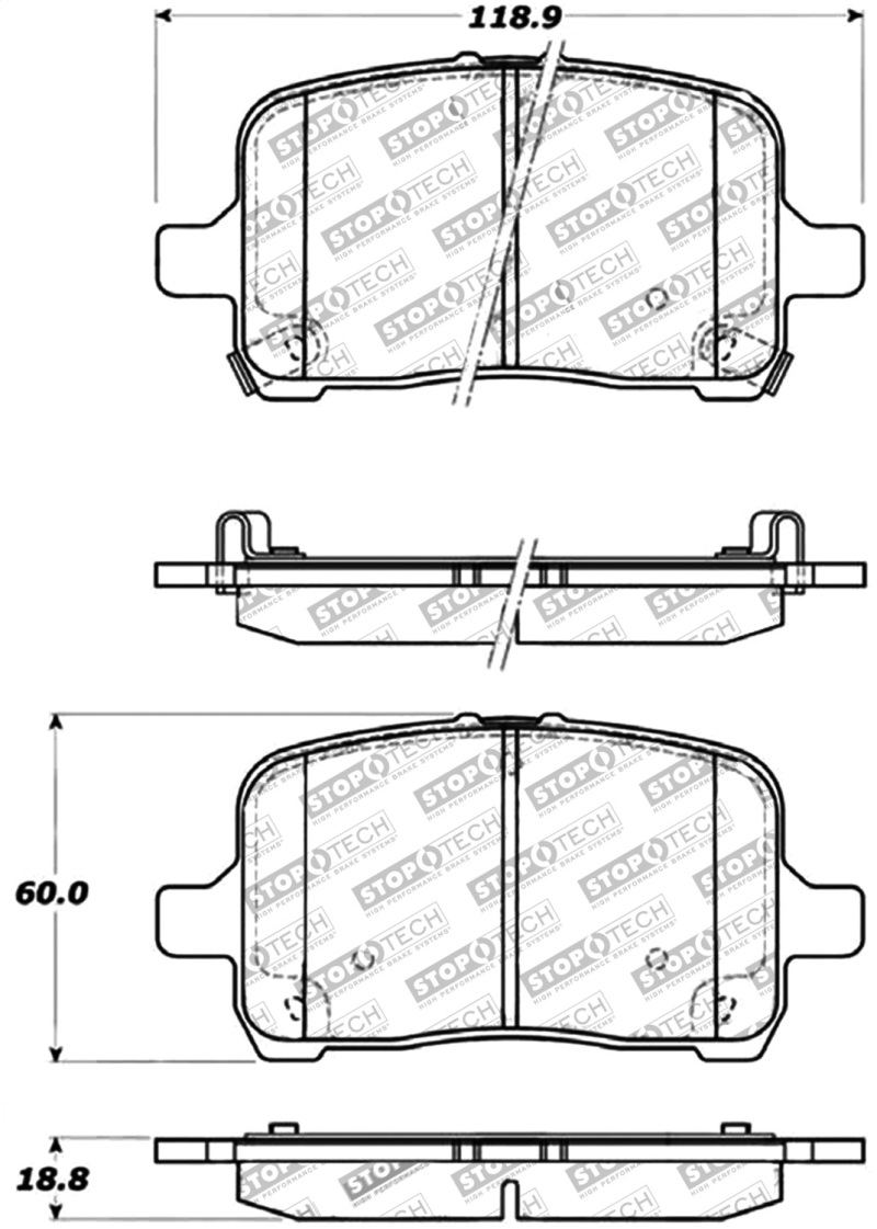 Pontiac G6 Brake Pads - Stoptech - Sport - `05-`10