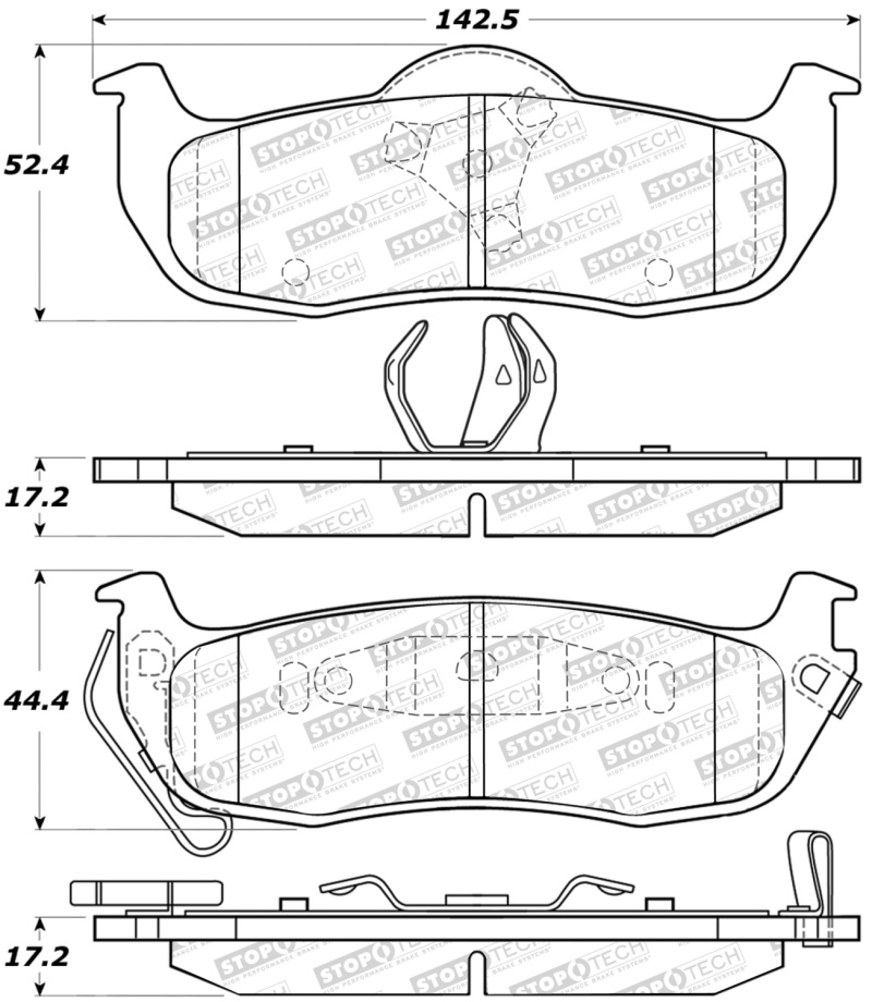 Infiniti QX56 Brake Pads - Front - Stoptech - Sport - `04-`10