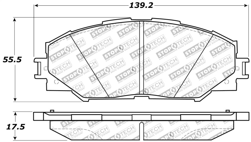 Lexus HS 250h Brake Pads - Front - Stoptech - Sport - `10-`12