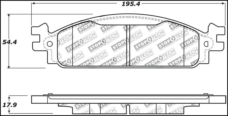 Lincoln MKS Brake Pads - Stoptech - Sport - `09-`10