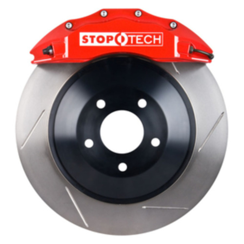 Dodge Magnum Brake Kit - Front - Stoptech - ST-60 Calipers + Slotted Rotors - Red - `06-`08