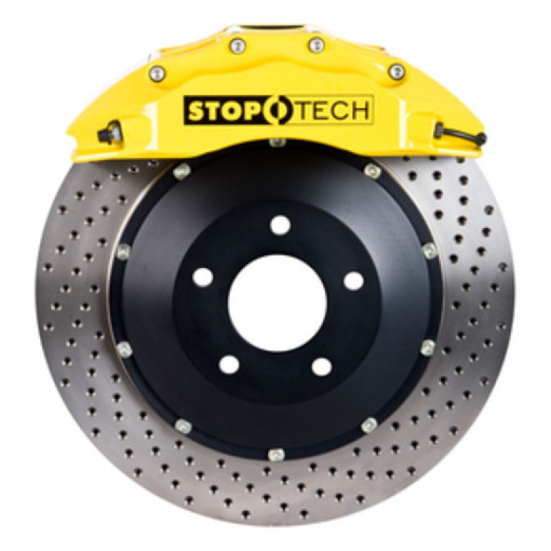 BMW 3 Series Brake Kit - Front - Stoptech - Slotted Two-Piece Rotor + ST-60 Calipers + Street Performance Pads - Yellow - `09-`10