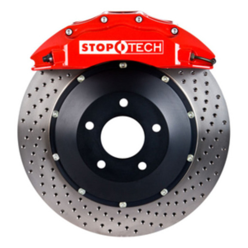 Lexus SC300 Brake Kit - Front - Stoptech - Slotted Two-Piece Rotor + Street Performance Pads - Red - `92-`00