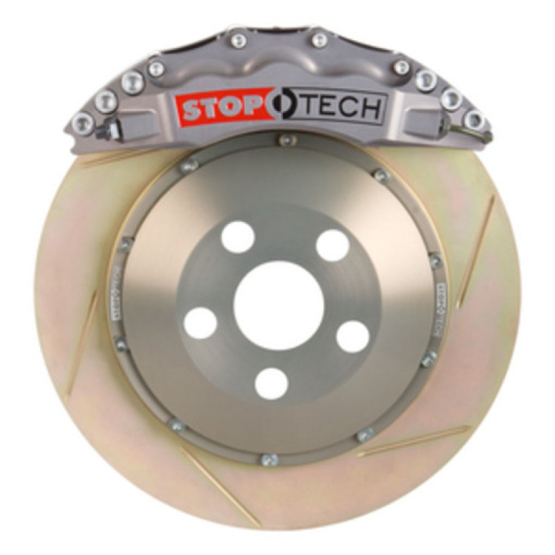 Lexus SC300 Brake Kit - Front - Stoptech - Trophy Sport Big Brake Kit with STR Calipers and Slotted AeroRotors - Silver - `92-`00