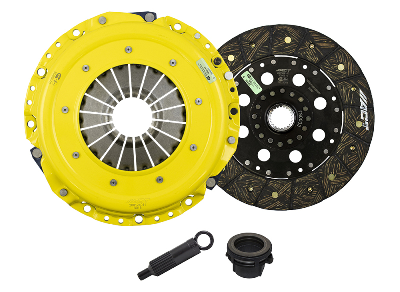 Cadillac ATS Brake Kit - Front + Rear - Stoptech - Premium Black E-Coated Rotors + Posi Quiet Pads - `16-`17