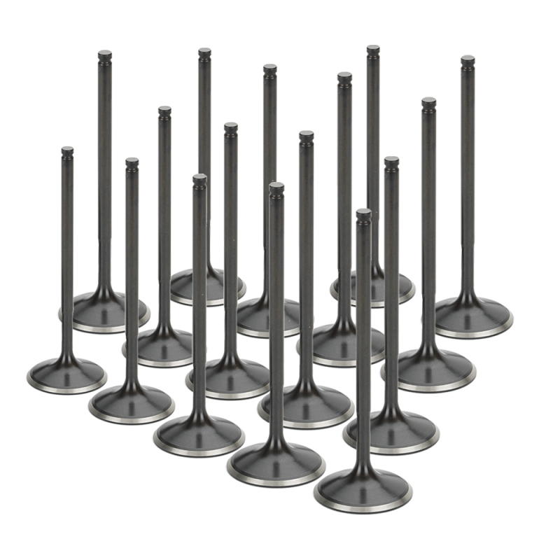 BMW M5 Intake Valves - Supertech - Black Nitrided, 35.4 x 4.97 x 111.75 mm, Set of 16 - Black - `06-`10
