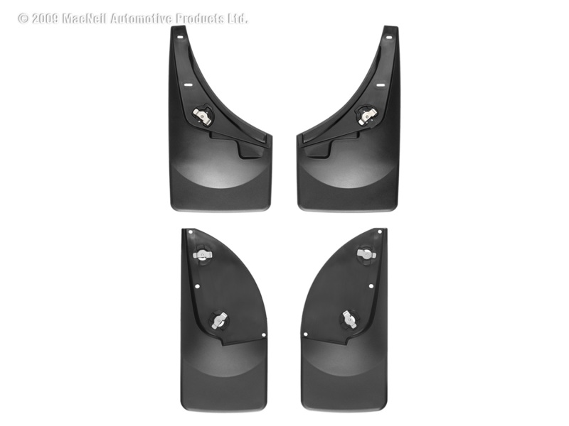 Ford F250 Mud Flaps - WeatherTech - No-Drill DigitalFit - Black - `08-`10