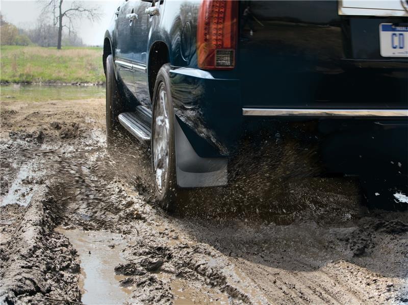 Chevrolet Silverado Mud Flaps - WeatherTech - No-Drill DigitalFit - Black - `14-`27