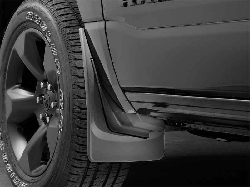 Dodge Ram Mud Flaps - Front - WeatherTech - No-Drill DigitalFit - Black - `19-`27