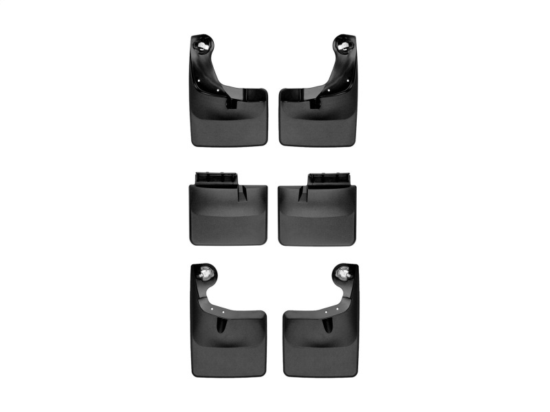 Ford F-150 Mud Flaps - Front + Rear - WeatherTech - No-Drill DigitalFit - Black - `21-`27