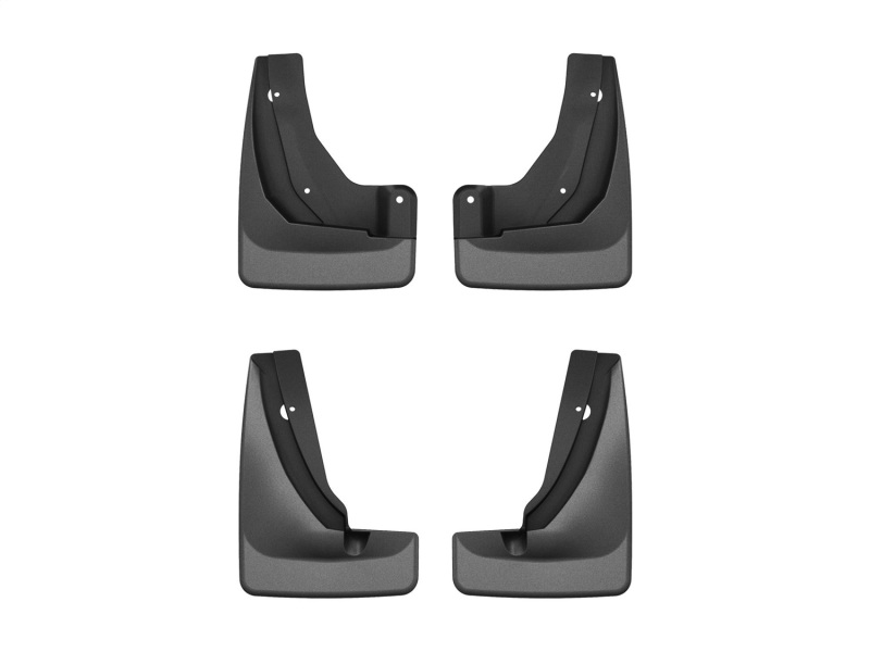 Hyundai Santa Fe Mud Flaps - Front + Rear - WeatherTech - No-Drill DigitalFit - Black - `24-`26
