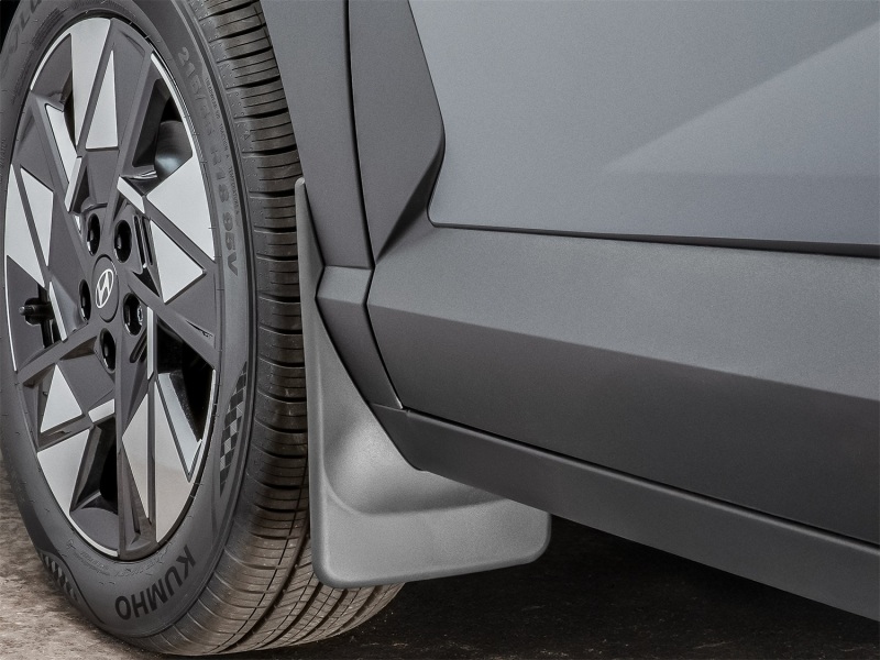 Hyundai Kona Mud Flaps - Front - WeatherTech - No-Drill DigitalFit - Black - `24-`25