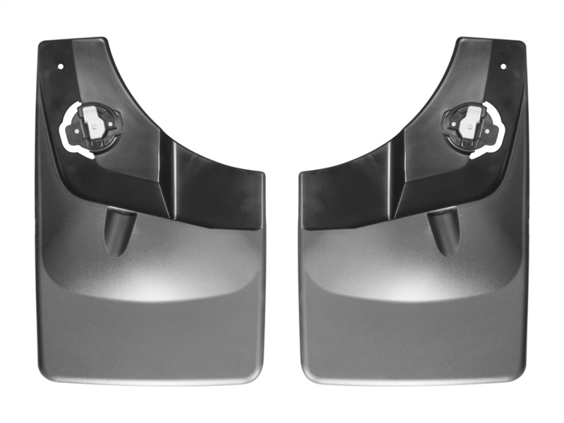 Ford F-150 Mud Flaps - Rear - WeatherTech - No-Drill DigitalFit - Black - 2015