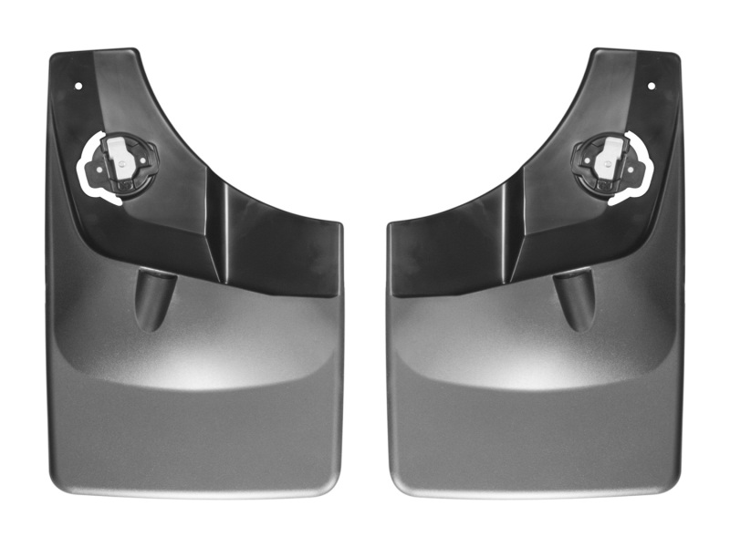 Ford F-150 Mud Flaps - Rear - WeatherTech - No-Drill DigitalFit - Black - 2015
