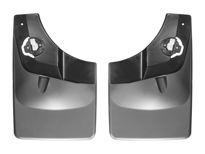 Ford F-150 Mud Flaps - Rear - WeatherTech - No-Drill DigitalFit - Black - 2015