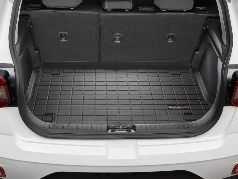 Hyundai Venue Cargo Liner - Behind 2nd Row Seating - WeatherTech - Raised Lip, Textured Finish, Custom Blended TPO - Black - `20-`27