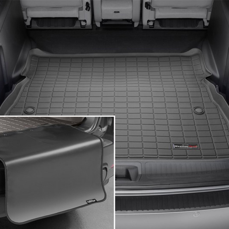 Ford Edge Seatback Cargo Liner - Behind 2nd Row Seating - WeatherTech - SeatBack Cargo Liner HP w/Bumper Protector - Black - `15-`23