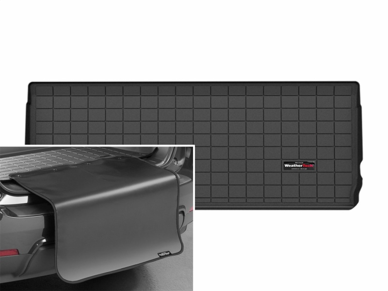 Ford Expedition Cargo Liner w/Bumper Protector - Behind 3rd Row - WeatherTech - Black - `25-`26