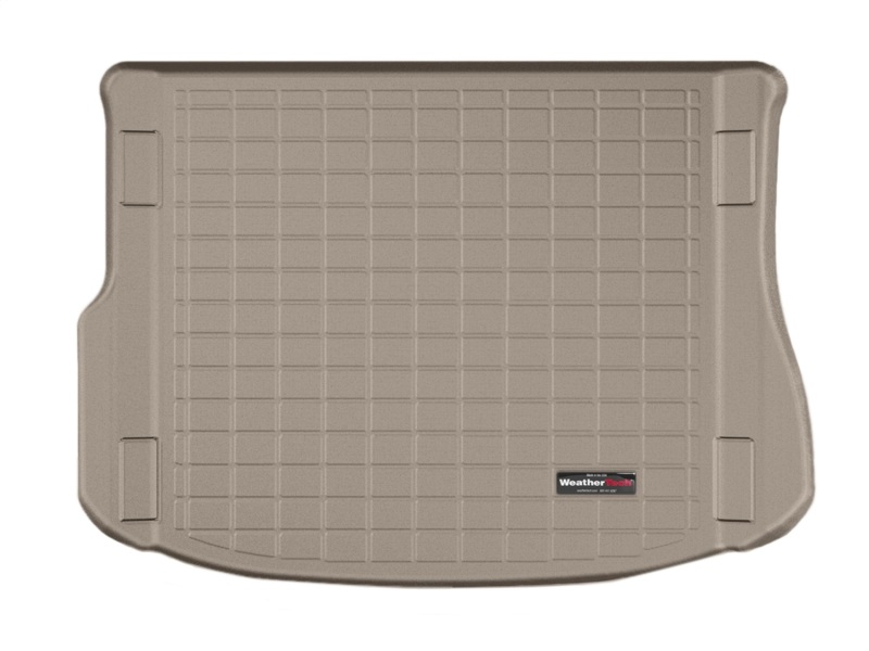 Land Rover Range Rover Evoque Cargo Liner - Cargo Area (Behind 2nd Row) - WeatherTech - Behind 2nd Row (5-Door); Textured, Raised Lip; TPO; Trim required to use optional rail cargo system - Tan - `12-`27
