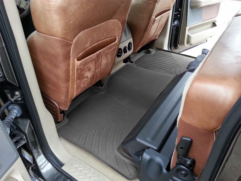 Ford F150 Super Crew FloorLiner - Rear - WeatherTech - DigitalFit - Black - `04-`08