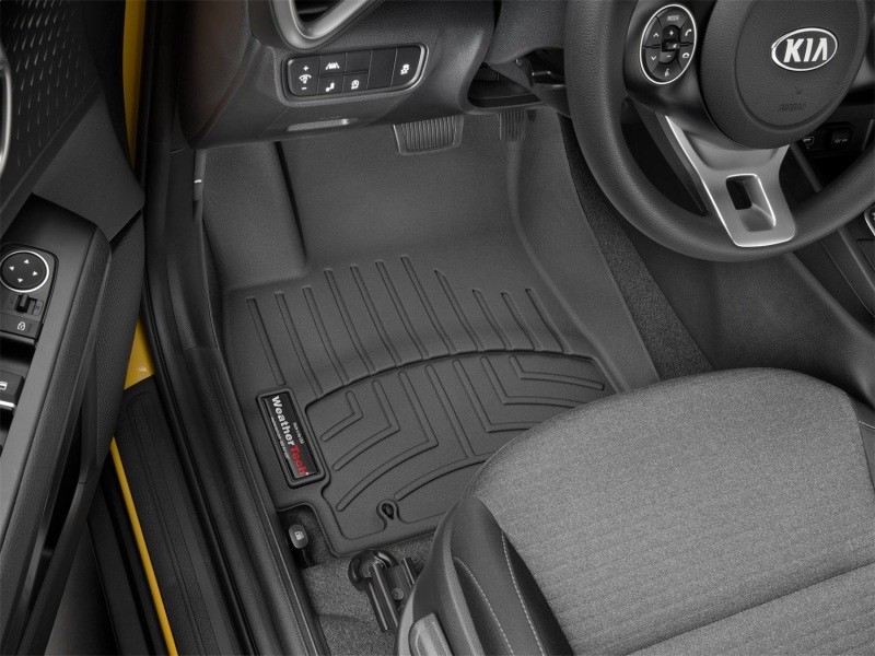 Kia Soul FloorLiner - Front - WeatherTech - DigitalFit - Black - `20-`27