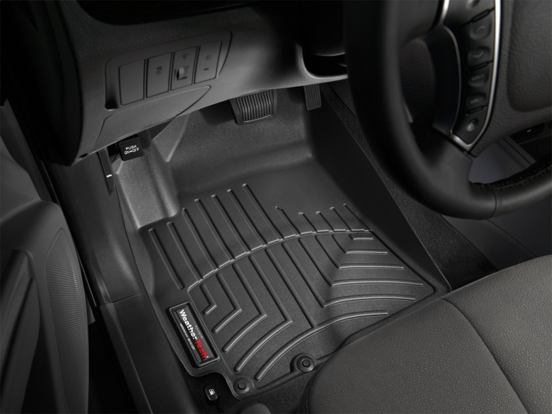 Hyundai Santa Fe FloorLiner - Front - WeatherTech - DigitalFit - Black - `07-`12