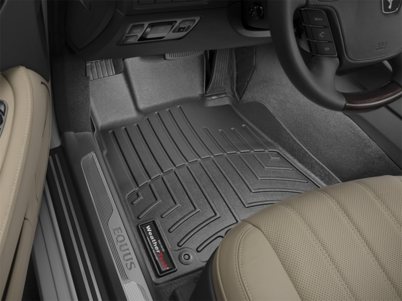 Hyundai Genesis FloorLiner - Front - WeatherTech - DigitalFit - Black - `11-`27