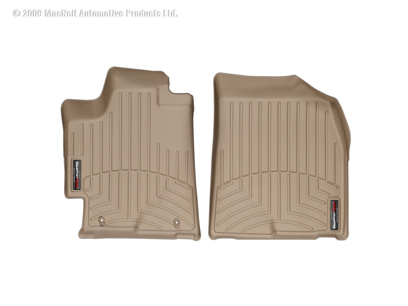 Toyota Highlander FloorLiner - Front - WeatherTech - DigitalFit - Tan - `08-`13