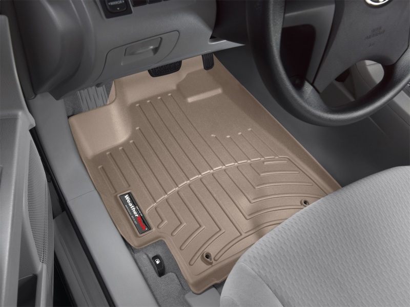 Toyota Highlander FloorLiner - Front - WeatherTech - DigitalFit - Tan - `08-`13