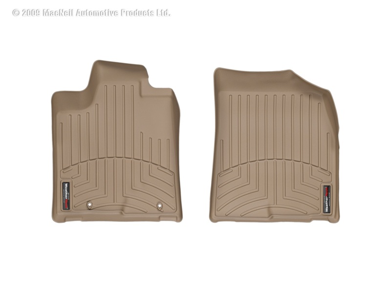 Toyota Highlander FloorLiner - Front - WeatherTech - DigitalFit - Tan - `08-`13