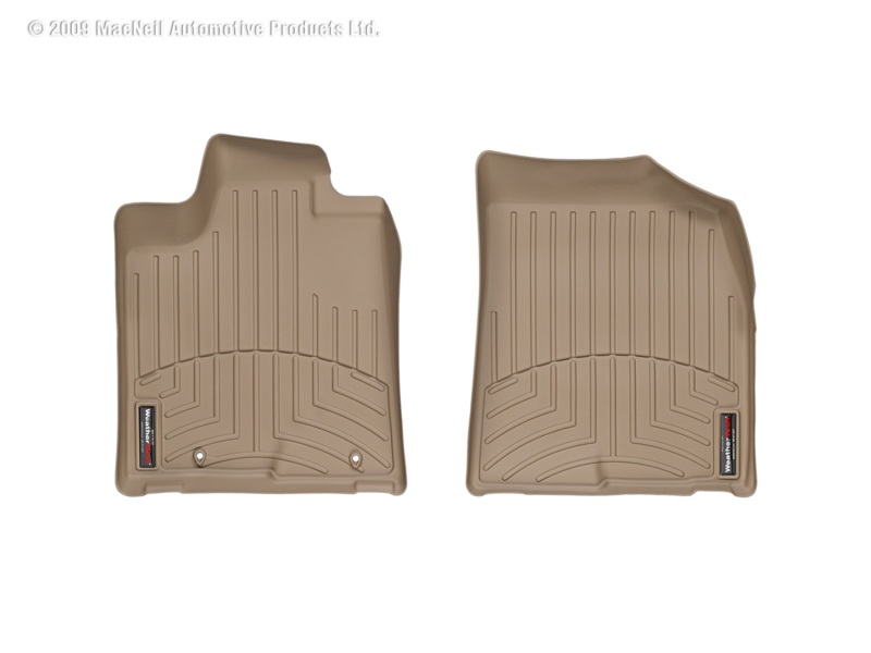 Toyota Highlander FloorLiner - Front - WeatherTech - DigitalFit - Tan - `08-`13