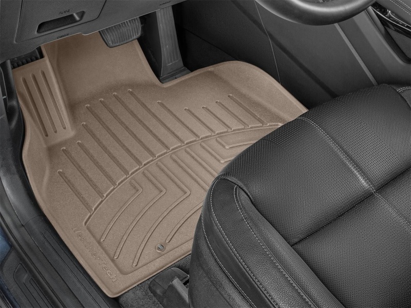Kia Telluride Floor Mats - Front - WeatherTech - FloorLiner HP - Tan - `20-`27