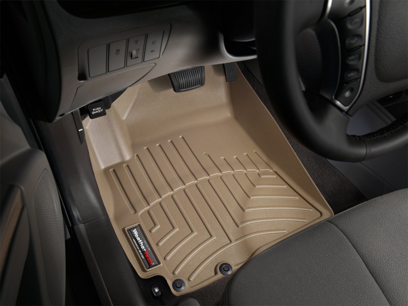 Hyundai Santa Fe FloorLiner - Front - WeatherTech - DigitalFit - Tan - `10-`12