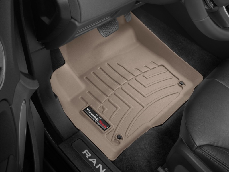 Land Rover Range Rover Evoque Floor Liners - Front - WeatherTech - FloorLiner DigitalFit (HDTE) - Tan - `12-`27