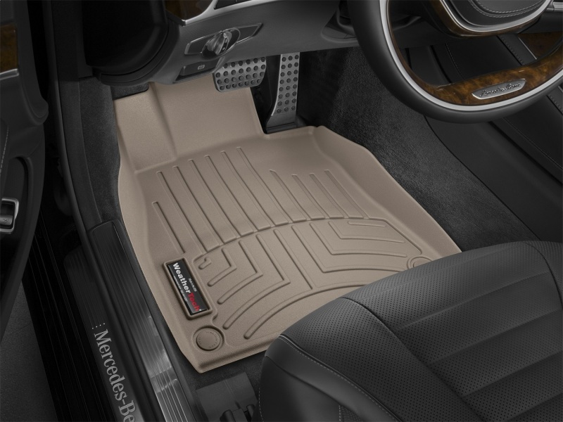 Mercedes-Benz S-Class FloorLiner - Front - WeatherTech - DigitalFit - Tan - `14-`27