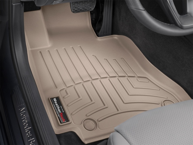 Mercedes-Benz C Class Floor Mats - Front - WeatherTech - FloorLiner DigitalFit - Tan - `15-`27