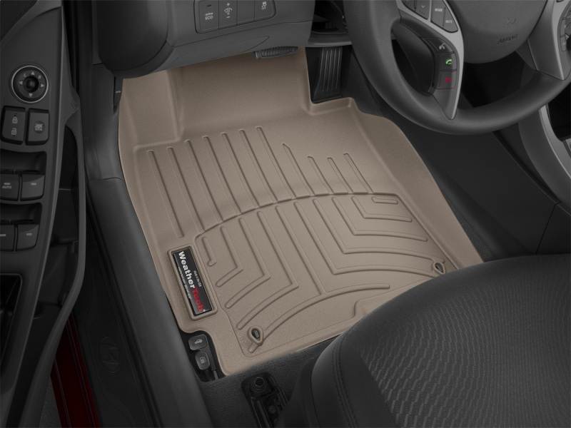 Hyundai Elantra FloorLiner - Front - WeatherTech - DigitalFit - Tan - `14-`27