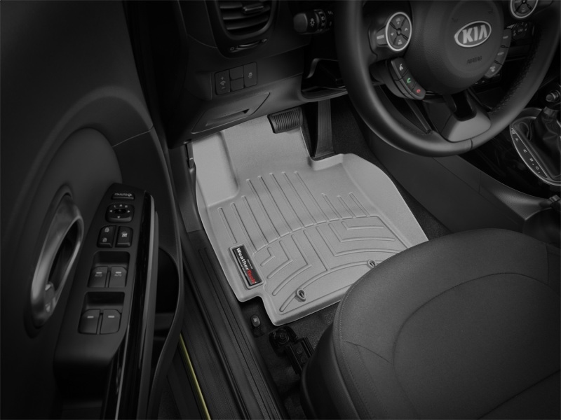Kia Soul Floor Mat Set - Front - WeatherTech - FloorLiner DigitalFit - Grey - `14-`27