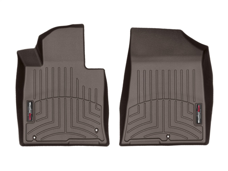 Kia Cadenza Floor Mat Set - Front - WeatherTech - FloorLiner DigitalFit - Cocoa - `17-`27