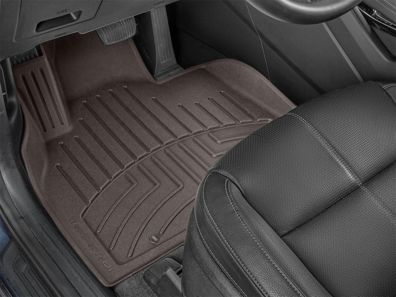 Kia Telluride Floor Mats - Front - WeatherTech - FloorLiner HP - Cocoa - `20-`27