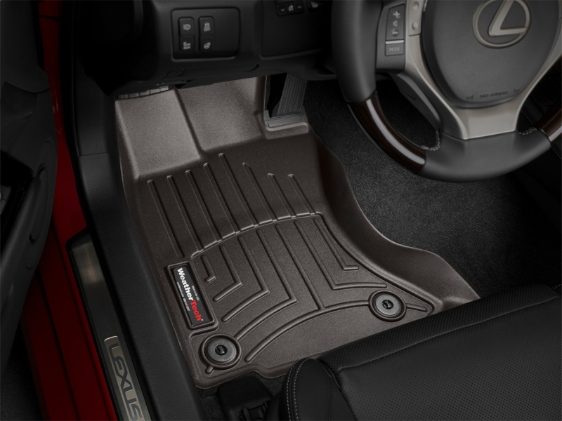 Lexus GS Floor Mats - Front - WeatherTech - FloorLiner DigitalFit - Cocoa - `13-`27