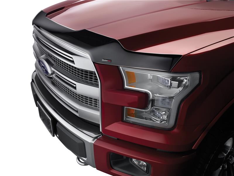 GMC Sierra Stone and Bug Deflector - WeatherTech - Low Profile Aerodynamic - Dark Smoke - `15-`27