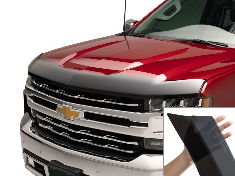 Chevrolet Silverado 1500 Hood Protector - WeatherTech - Low Profile Aerodynamic - Black - `19-`26