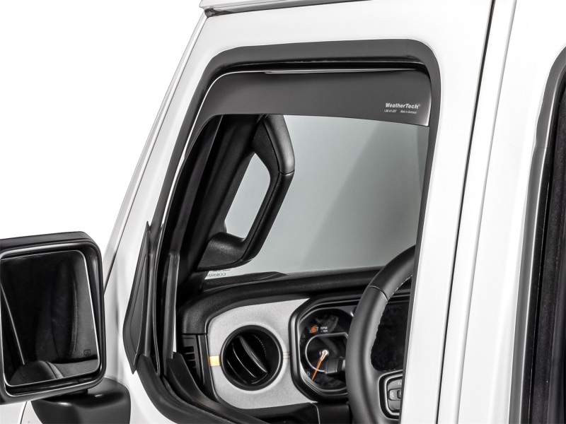 Jeep Gladiator JT Wind Deflectors - Front - WeatherTech - Side Window Deflector - Dark Tint - `20-`26