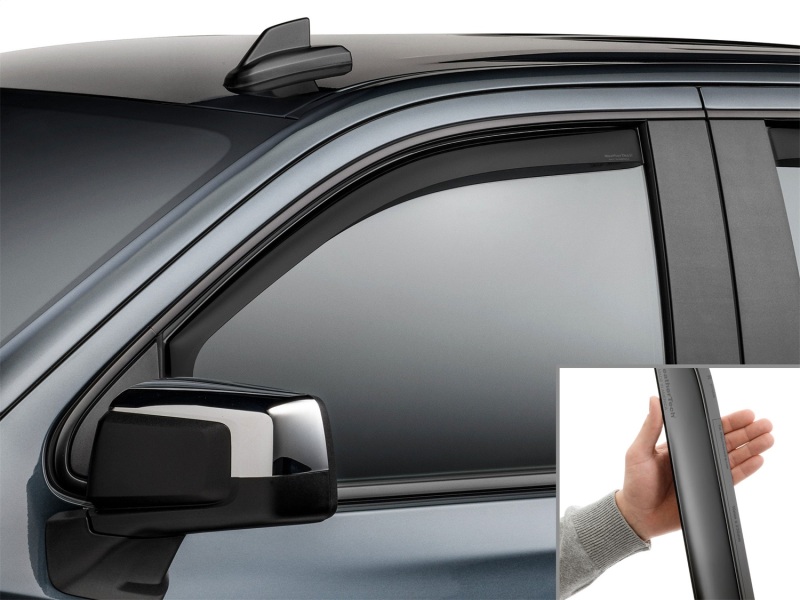 Chevrolet Silverado Wind Deflectors - Front - WeatherTech - Matte Black - `19-`26